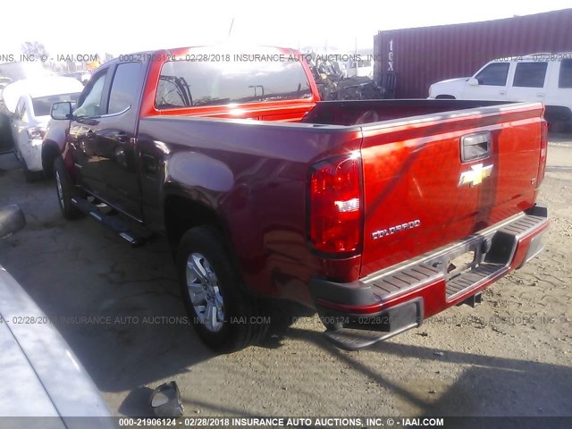 1GCGSBE34F1200681 - 2015 CHEVROLET COLORADO LT RED photo 3