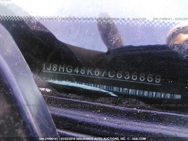 1J8HG48K67C636869 - 2007 JEEP COMMANDER Dark Blue photo 9