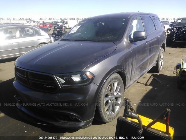 1C4RDJAG2EC549119 - 2014 DODGE DURANGO SXT GRAY photo 2