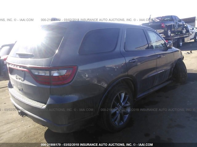 1C4RDJAG2EC549119 - 2014 DODGE DURANGO SXT GRAY photo 4