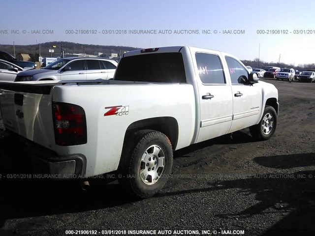 3GCPKSE70DG125933 - 2013 CHEVROLET SILVERADO K1500 LT WHITE photo 4