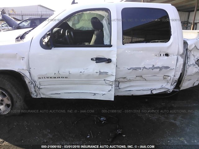 3GCPKSE70DG125933 - 2013 CHEVROLET SILVERADO K1500 LT WHITE photo 6