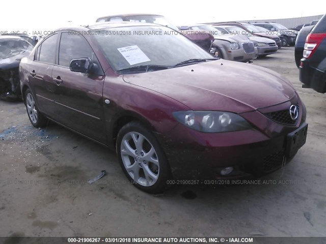 JM1BK32F691238741 - 2009 MAZDA 3 I MAROON photo 1