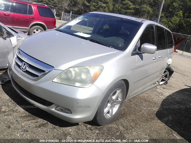 5FNRL38816B012081 - 2006 HONDA ODYSSEY TOURING SILVER photo 2