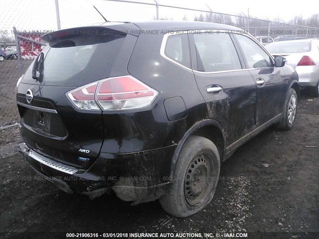 5N1AT2MV0EC807147 - 2014 NISSAN ROGUE S/SL/SV BLACK photo 4