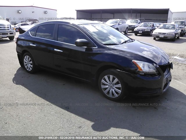 3N1AB7AP1DL632438 - 2013 NISSAN SENTRA S/SV/SR/SL BLACK photo 1