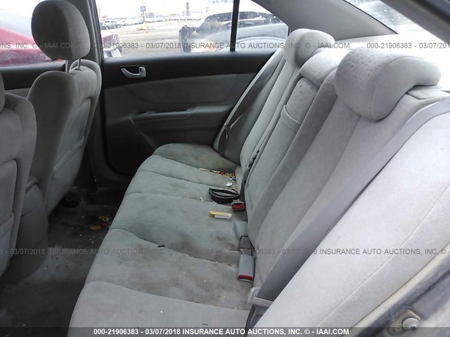 5NPEU46C06H173340 - 2006 HYUNDAI SONATA GLS/LX GRAY photo 8