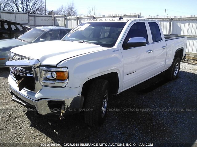 1GTV2UEC2EZ106558 - 2014 GMC SIERRA K1500 SLE WHITE photo 2