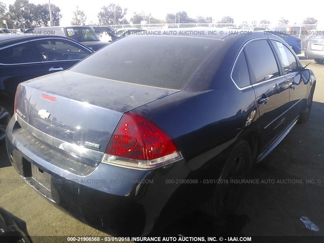 2G1WG5EK7B1137966 - 2011 CHEVROLET IMPALA LT BLUE photo 4