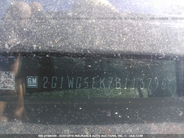 2G1WG5EK7B1137966 - 2011 CHEVROLET IMPALA LT BLUE photo 9