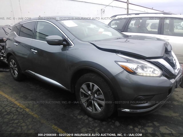 5N1AZ2MH0FN247533 - 2015 NISSAN MURANO S/SL/SV/PLATINUM GRAY photo 1