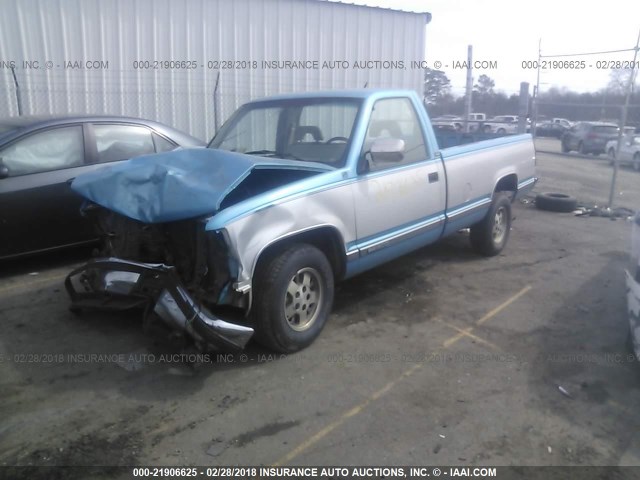 1GTDC14H6RZ541044 - 1994 GMC SIERRA C1500 Light Blue photo 2