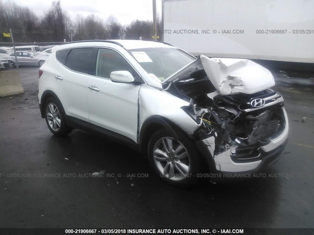 5XYZU3LA8EG187295 - 2014 HYUNDAI SANTA FE SPORT  WHITE photo 1