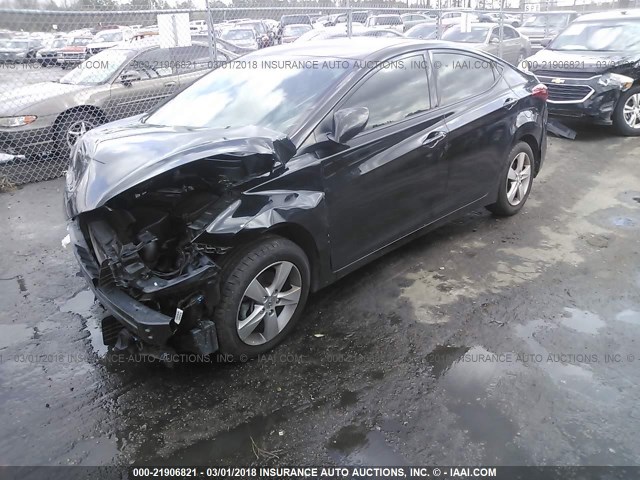 5NPDH4AE4DH268084 - 2013 HYUNDAI ELANTRA GLS/LIMITED BLACK photo 2