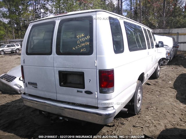 1FBSS3BL3CDA75515 - 2012 FORD ECONOLINE E350 SUPER DUTY WAGON WHITE photo 4