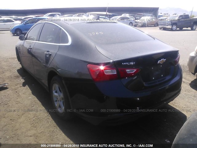 1G1ZB5ST0GF307481 - 2016 CHEVROLET MALIBU LS 黑色 照片 3