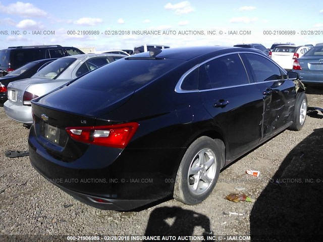 1G1ZB5ST0GF307481 - 2016 CHEVROLET MALIBU LS 黑色 照片 4