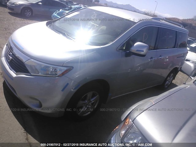 JN8AE2KP5G9155178 - 2016 NISSAN QUEST S/SV/SL/PLATINUM SILVER photo 2