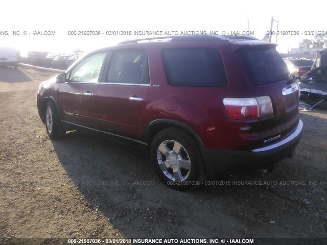 1GKER33777J118318 - 2007 GMC ACADIA SLT-2 RED photo 3