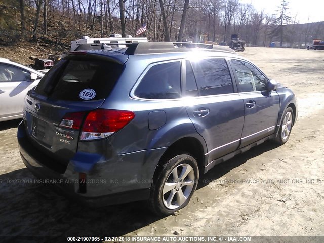 4S4BRBLC6E3203590 - 2014 SUBARU OUTBACK 2.5I LIMITED BLUE photo 4