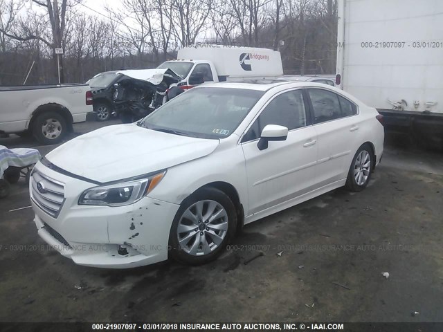 4S3BNAD62H3024891 - 2017 SUBARU LEGACY 2.5I PREMIUM WHITE photo 2