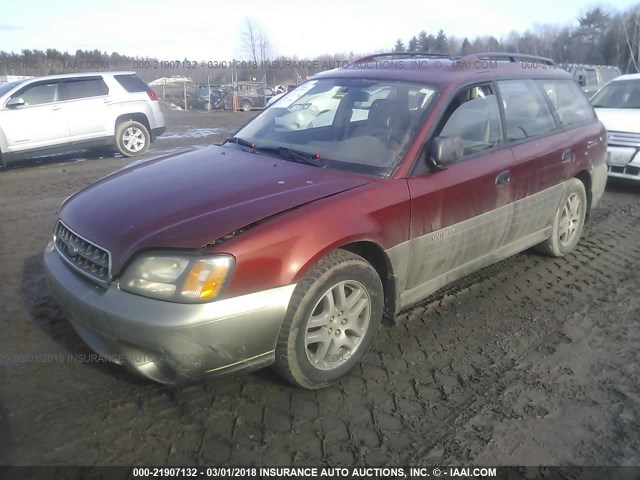 4S3BH675X46635607 - 2004 SUBARU LEGACY OUTBACK AWP 栗色 照片 2