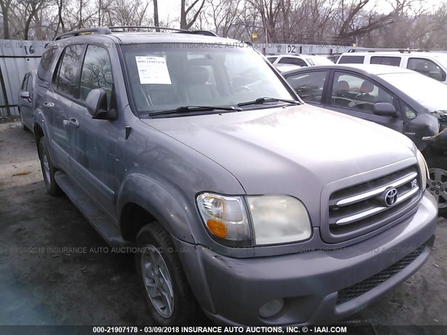 5TDBT48A32S083170 - 2002 TOYOTA SEQUOIA LIMITED GRAY photo 1