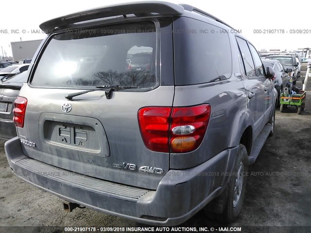 5TDBT48A32S083170 - 2002 TOYOTA SEQUOIA LIMITED GRAY photo 4