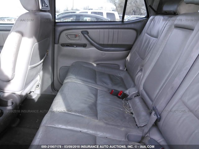 5TDBT48A32S083170 - 2002 TOYOTA SEQUOIA LIMITED GRAY photo 8