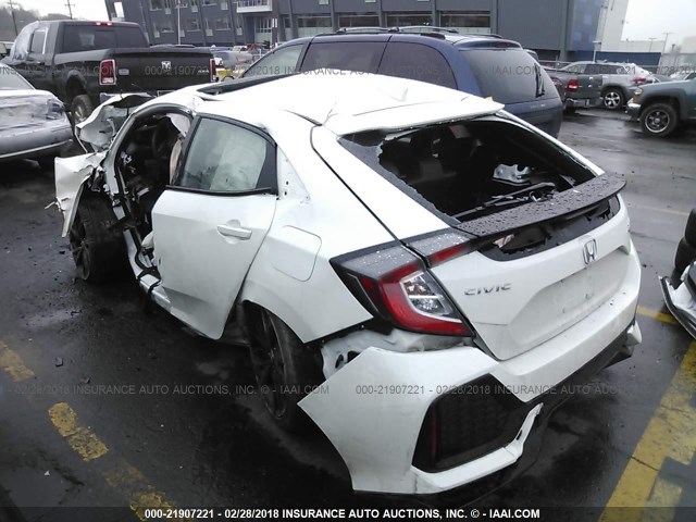 SHHFK7H94HU426561 - 2017 HONDA CIVIC SPORT TOURING WHITE photo 3