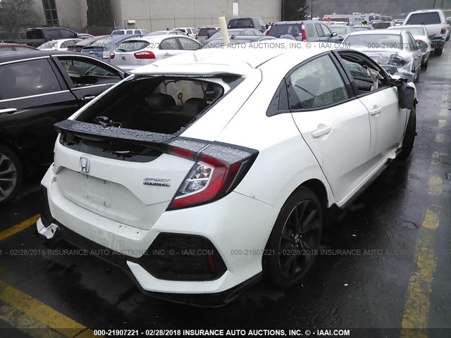SHHFK7H94HU426561 - 2017 HONDA CIVIC SPORT TOURING WHITE photo 4