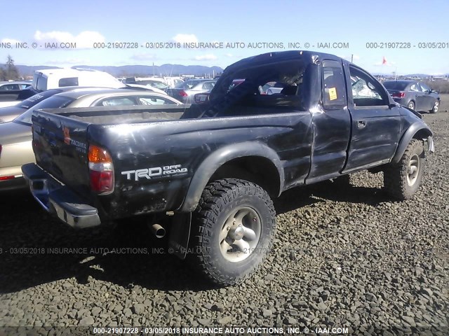 5TEWN72N74Z358070 - 2004 TOYOTA TACOMA XTRACAB BLACK photo 4