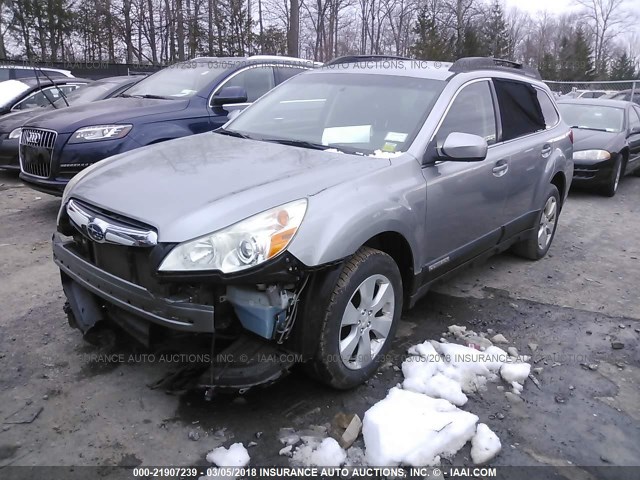 4S4BRBBC9B3328564 - 2011 SUBARU OUTBACK 2.5I PREMIUM GRAY photo 2