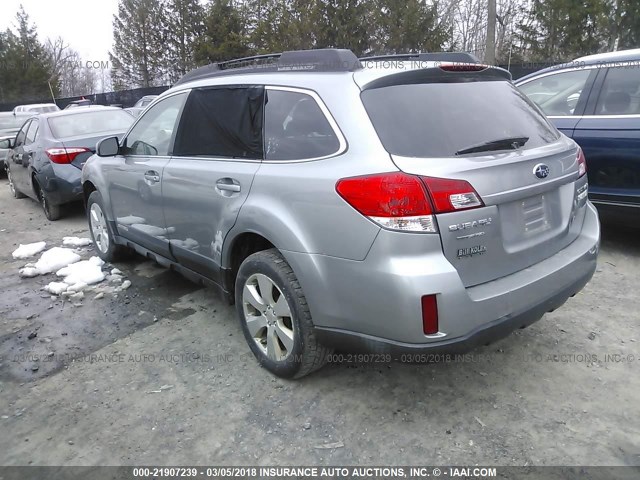 4S4BRBBC9B3328564 - 2011 SUBARU OUTBACK 2.5I PREMIUM GRAY photo 3