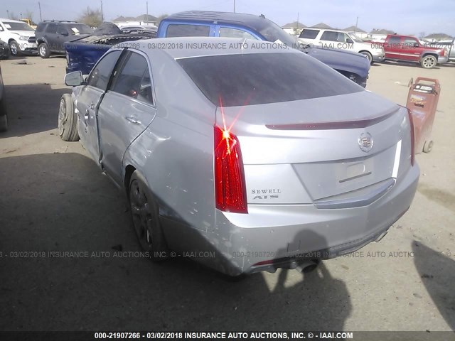 1G6AB5S32D0169433 - 2013 CADILLAC ATS LUXURY SILVER photo 3