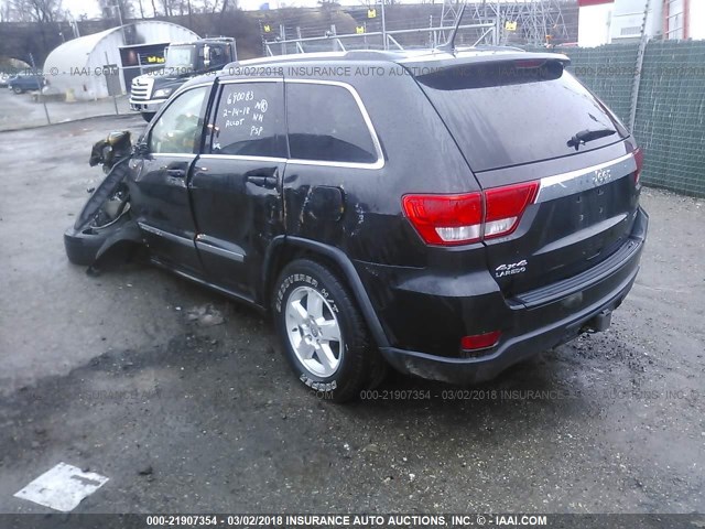 1J4RR4GGXBC690083 - 2011 JEEP GRAND CHEROKEE LAREDO BLACK photo 3