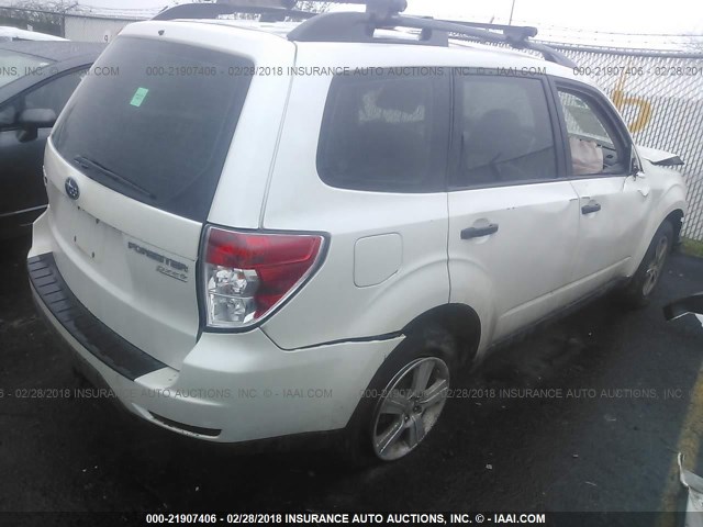 JF2SH6BC9AH803180 - 2010 SUBARU FORESTER XS WHITE photo 4