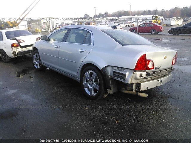 1G1ZD5EU8CF255011 - 2012 CHEVROLET MALIBU 2LT SILVER photo 3