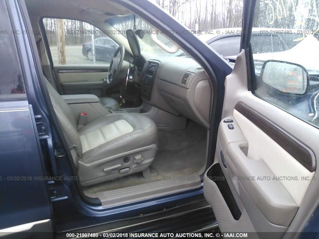 1FMZU74K42UD29288 - 2002 FORD EXPLORER EDDIE BAUER BLUE photo 5