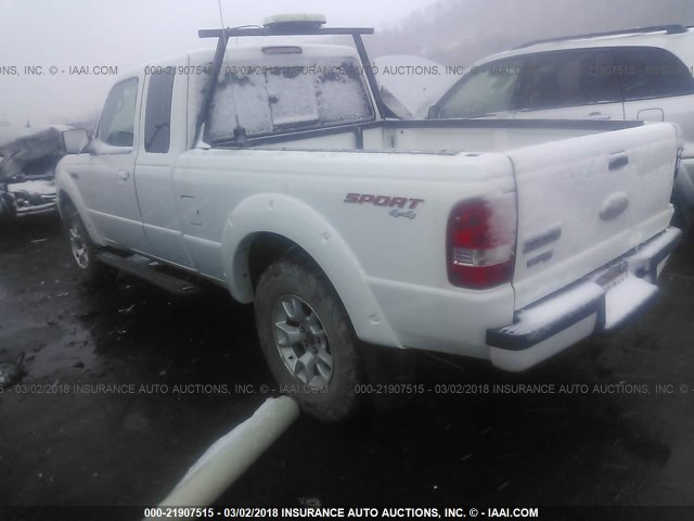 1FTLR4FE3BPB09303 - 2011 FORD RANGER SUPER CAB WHITE photo 3