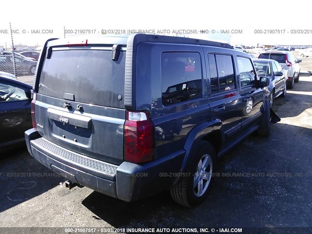 1J8HG48K07C527078 - 2007 JEEP COMMANDER TEAL photo 4