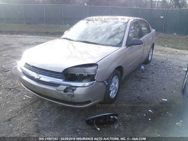 1G1ZT548X5F265694 - 2005 CHEVROLET MALIBU LS თაფლისფერი ფოტო 2