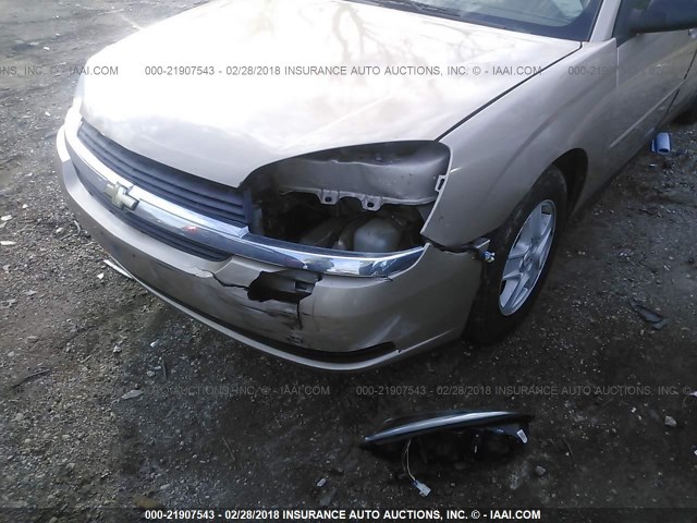 1G1ZT548X5F265694 - 2005 CHEVROLET MALIBU LS თაფლისფერი ფოტო 6