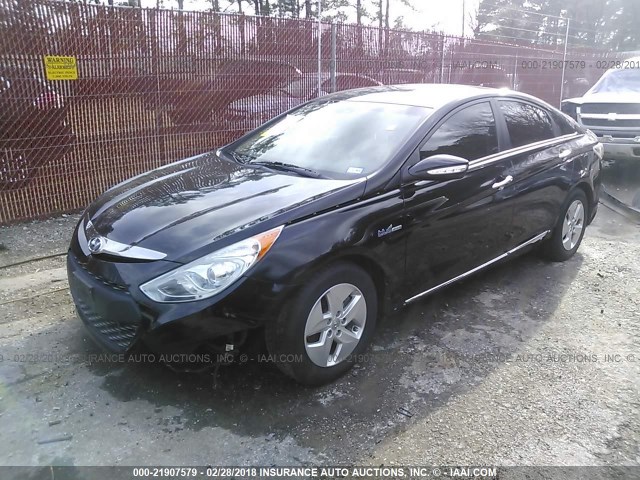 KMHEC4A47BA012760 - 2011 HYUNDAI SONATA HYBRID BLACK photo 2