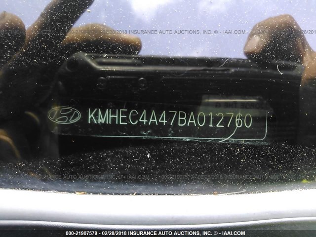 KMHEC4A47BA012760 - 2011 HYUNDAI SONATA HYBRID BLACK photo 9