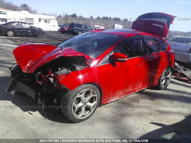 1FADP3L99DL148523 - 2013 FORD FOCUS ST RED photo 2