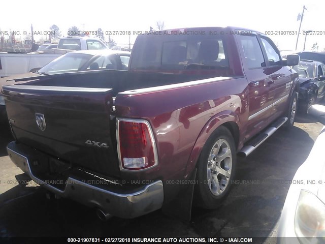 1C6RR7NT2DS557759 - 2013 RAM 1500 LARAMIE MAROON photo 4