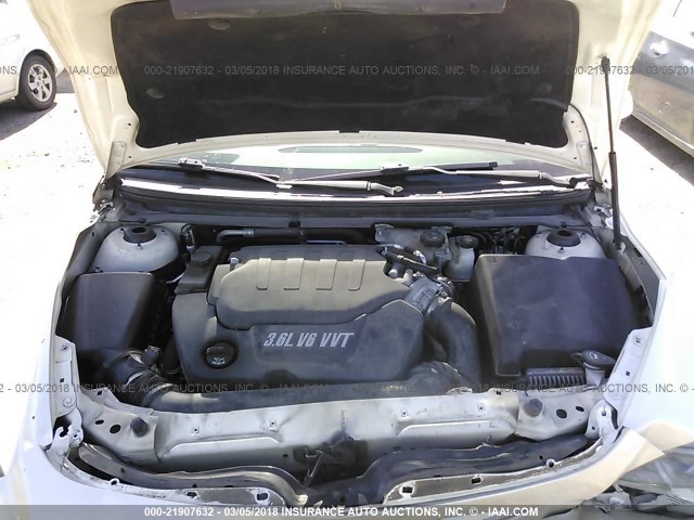 1G1ZE5E78A4123835 - 2010 CHEVROLET MALIBU LTZ WHITE photo 10