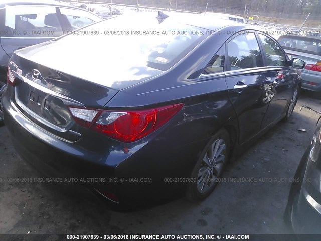 5NPEC4ACXEH909001 - 2014 HYUNDAI SONATA SE/LIMITED BLACK photo 4