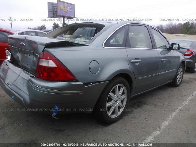 1FAFP25146G105181 - 2006 FORD FIVE HUNDRED LIMITED GREEN photo 4